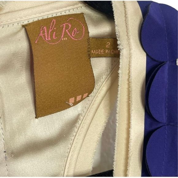 Anthropologie Ali Ro Circle Dot Applique Racerback Dress Purple, Sz 2, MP $265 - Picture 5 of 11